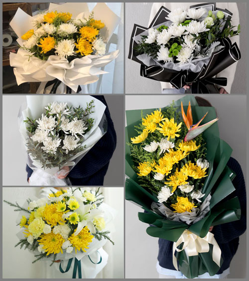 山东莱芜莱城区鹏泉街道老鸦峪村白事花束代送
